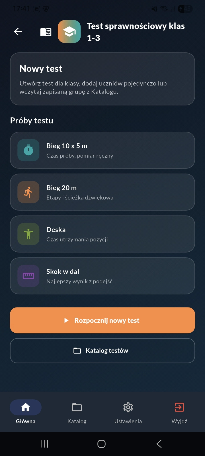 Test sprawnościowy